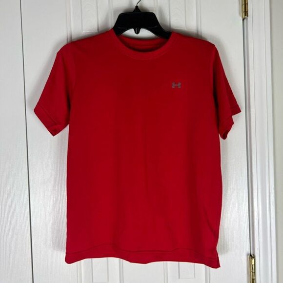 Underarmour Red Boys Heat Gear Shirt Youth Large - Picture 1 of 3